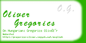 oliver gregorics business card